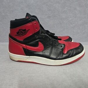 Nike Air Jordan 1 Retro OG High Banned Bred Sz 12 Red & Black